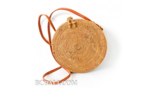 Balinese Original Circle Rattan Bags Hand Woven